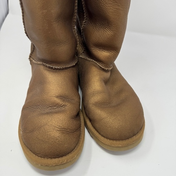 UGG Classic Tall Metallic Copped Brown Sherpa Lined Boots - Picture 8 of 10